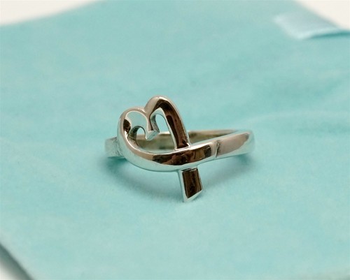 Tiffany und Co Paloma Picasso Loving Heart 925 Sterling Silber Ring