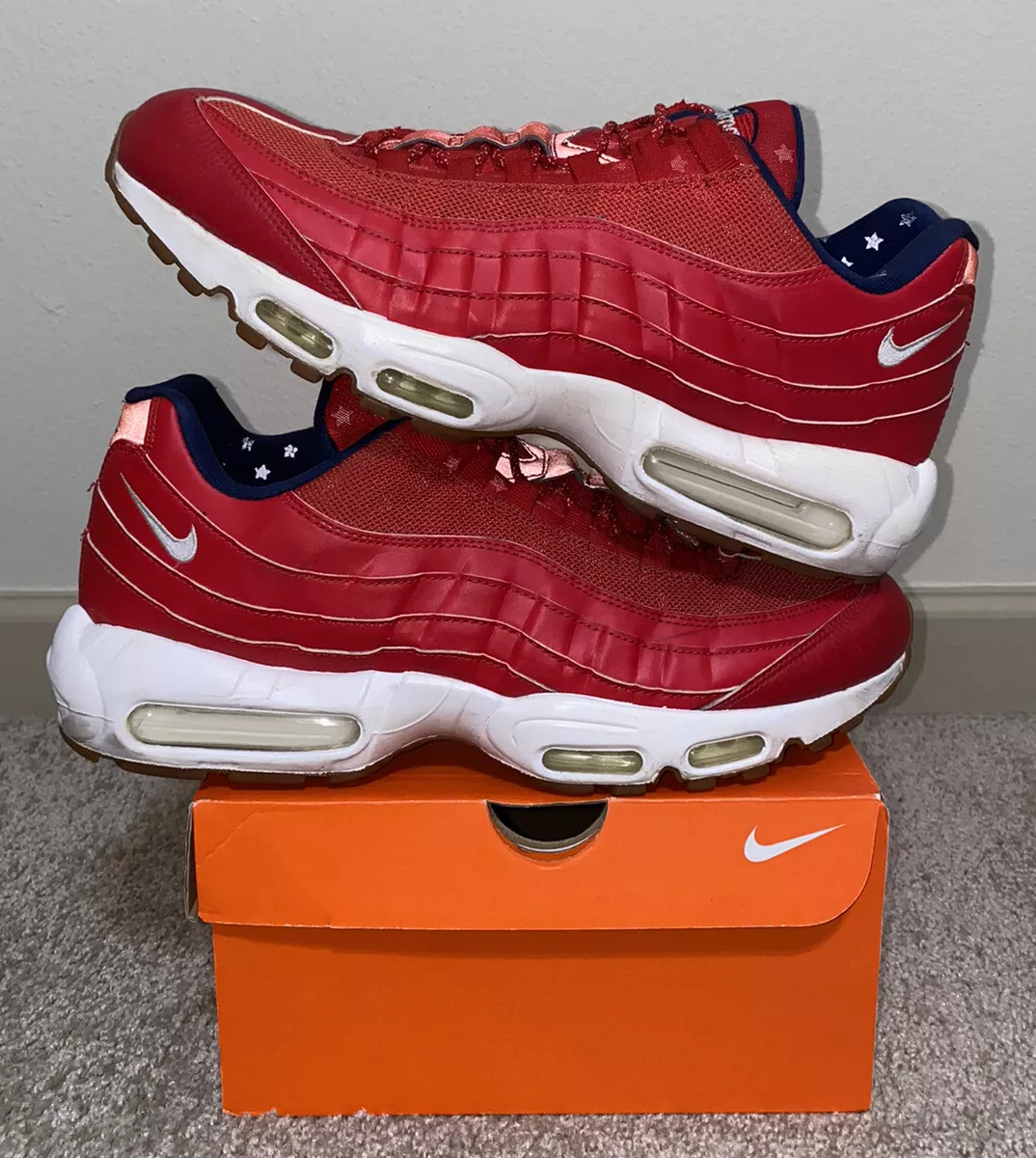 Facet puur barricade Nike Air Max 95 Independence Day 13 USA Red White Blue 538416-614 90 97 1 2  3 4 | eBay