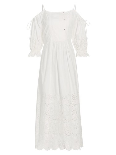 Ulla Johnson NARCISA Eyelet Cotton Midi Dress Pristine Sz 4
