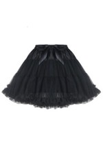 DARK IN LOVE Black Steampunk Gothic Irregular Floral Lace Ruffle Party Skirt