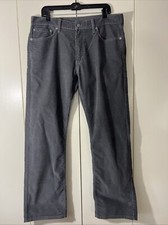 Levi  s 514 Men's Straight Fit Corduroy Pants Size 36 L 32 Color Gray