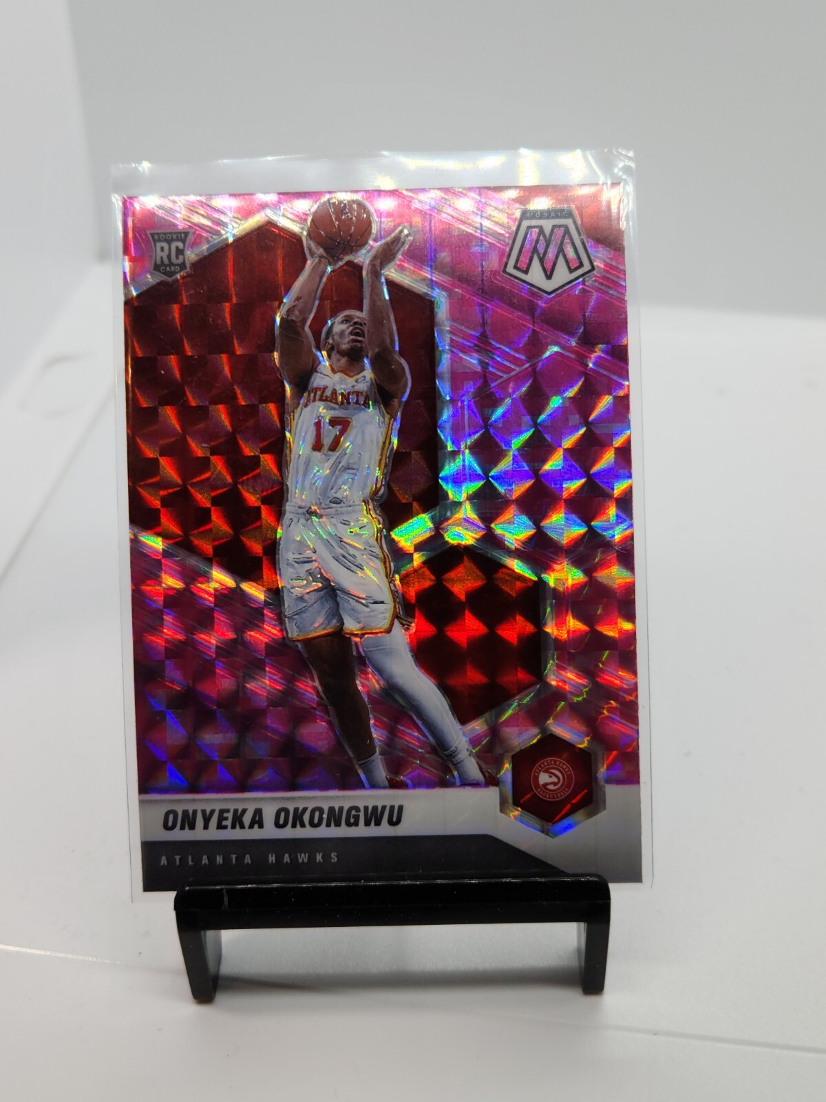 2020-21 Panini Mosaic Onyeka Okongwu Camo Pink Rookie Atlanta Hawks #225