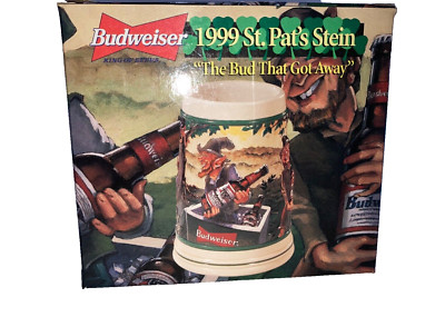 Budweiser 1999 St. Patrick's Day St. Pat's Stein - The Bud That Got Away