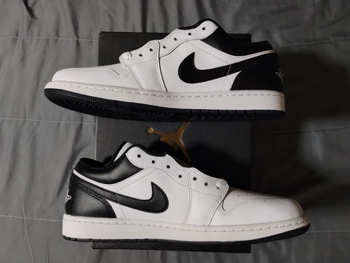 Air Jordan 1 Low 'White Black' - Men's Size 10 - 553558 132 - 第 4/8 張圖片
