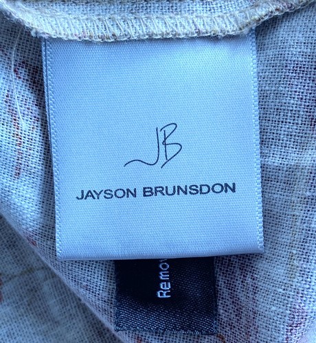 Jayson Brandon Line Blend Autumn Print Blouse Shirt Top, size XL 3/4 puff sleeve - Picture 6 of 7