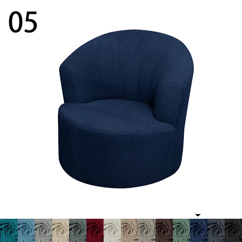 Drehstuhlbezug Stuhl Sofa Bezug rund für Wohnzimmer Schlafzimmer Büro - Bild 23 von 38