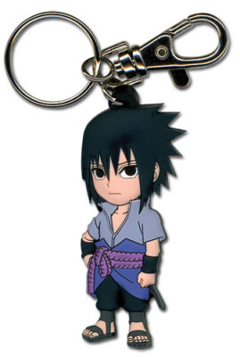 Authentic Naruto Shippuden Anime Chibi Sasuke Ver. 2 PVC Key Chain #36696 *NEW*
