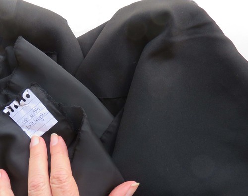Black Crepe 1.5m x 118cm wide Fabric MicroFibre - Picture 3 of 3