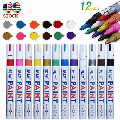 12x Waterproof Permanent Paint Marker Pen For Car Tyre Tire Tread Rubber Metal