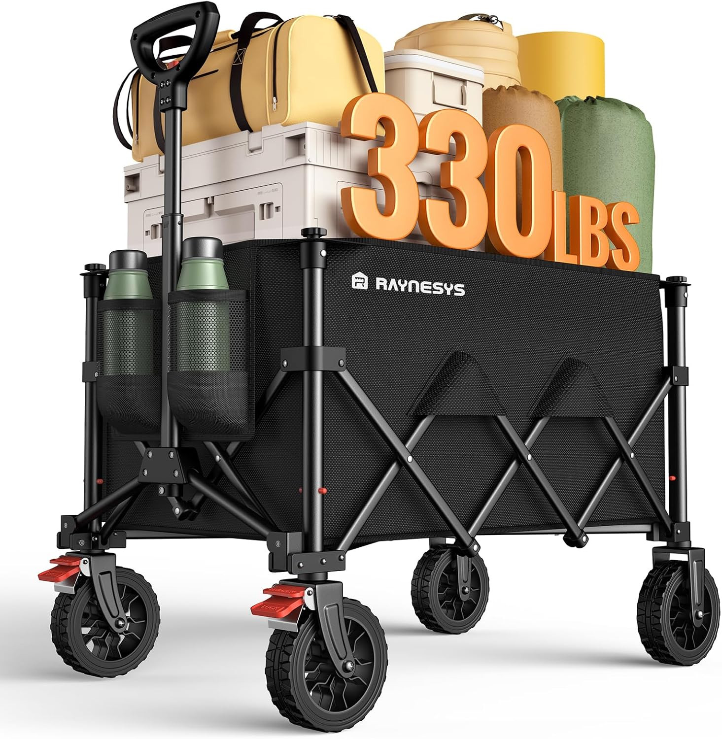 Carro Plegable Carrito De Carga Con Ruedas Multiusos Para Jardín Playa Compras