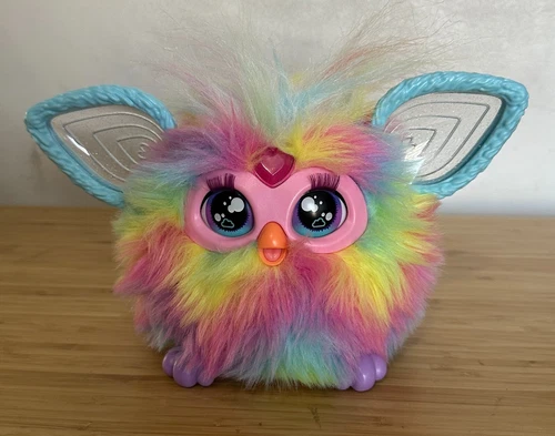 Furby Interactive Electronic Plush Toy RARE! Tie Dye Rainbow *TESTED*  vintage