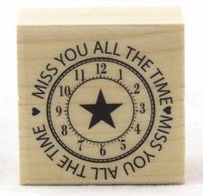 Miss You All The Time Wood Mounted Rubber Stamp Hero Arts NEW card greeting note