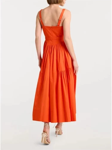 Women Cinq à Sept Square Neck High Waist Backless Tank Midi Dress - Bild 6 von 7