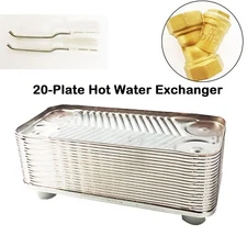 20-Plate Domestic Water to Water Heat Exchanger Stainless Steel Brazed Plate Hea