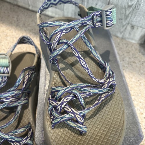 Chaco ZX/3 Teal Purple Sandals Women Size 6 US - Picture 4 of 9