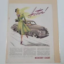 1939 Mercury Eight Coupe Vintage Print Ad