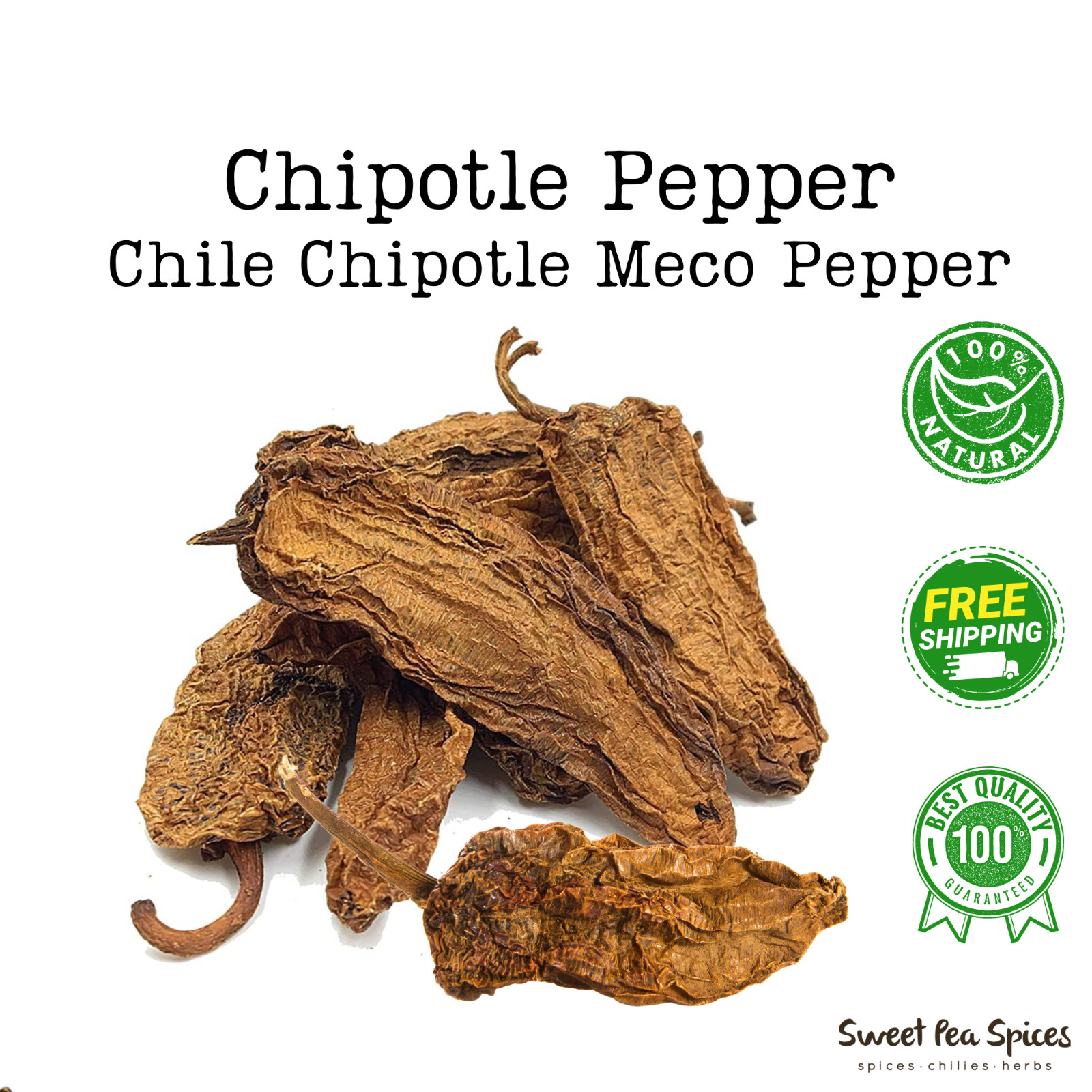 Chiles Chipotle Meco Secos - Orgánicos - A Granel - Chile Chipotle Seco