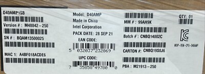 Intel D40AMP1SB Server Board Dual Socket 205 W NEW- COMES WITH ACCESSORIES