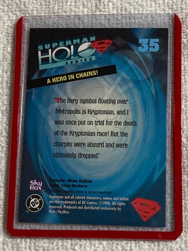 Carte collezionabili Superman Holo Series 1996 Fleer/SkyBox Gold Parallel DC * UPICK * - Foto 89 di 118