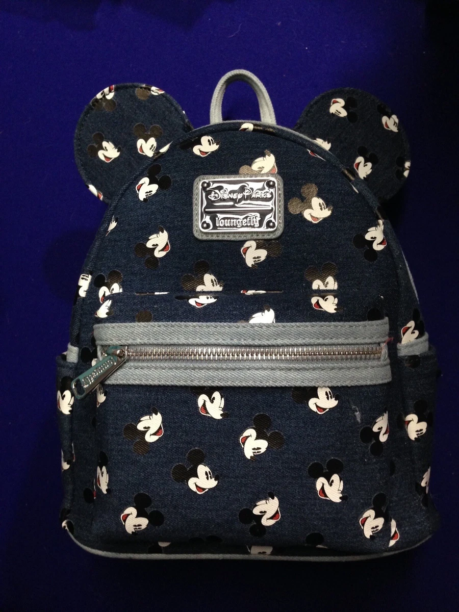 Disney Loungefly Mickey Mouse Denim Mini Backpack