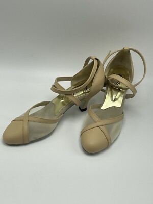 Coast ballroom shoe women s nude beige closed toe 5.5M 2  heel