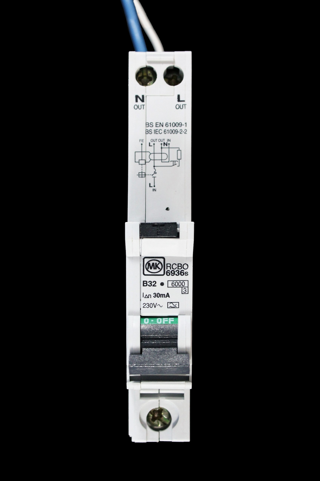 MK 32 AMP CURVE B 6kA 30mA RCBO TYPE A 6936s SENTRY