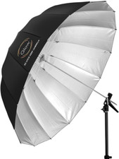 Easy Lock X-Large Deep Silver Fiberglass Umbrella 65"