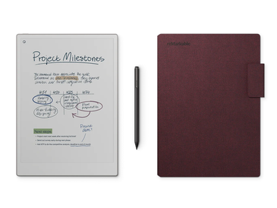 #ad reMarkable Paper Pro 11.8quot;w Marker Plus amp; Mosaic Folio Burgundy Certified Refurb $519.99