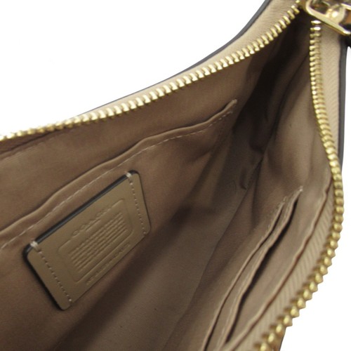 Coach Shoulder Bag Women's Light Tan Brown & White Leather Designer - Preloved - Picture 9 of 14