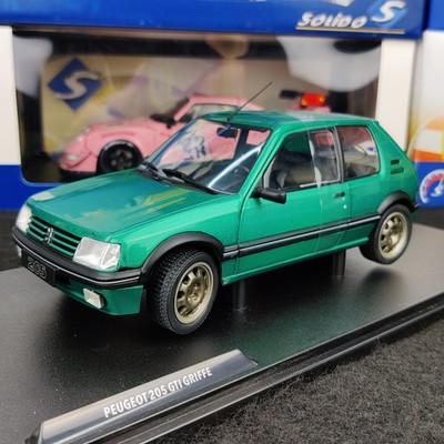 AUTO SOLIDO PEUGEOT 205 GTI KRALLE GRÜN FLUORIT 1992 1:18 NEU.B S1801712