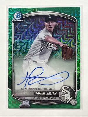 2025 Bowman Chrome Mega Box: Hagen Smith Green Refractor Auto # d  /99