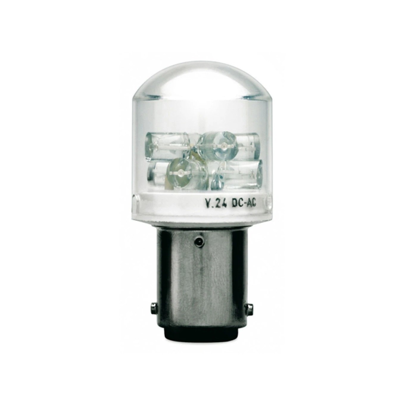 LED Bulb BA15d 24VAC/DC Green 8LT7ALLB3 8 LT
