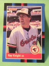 1988 Donruss - Ray Knight #108 Last Line Begins with .264 - Baltimore Orioles 