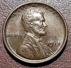 1918 Lincoln Wheat Cent Choice AU+ UNC Original Toning Lustrous No Issues