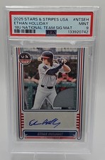 2025 USA Ethan Holliday Signature Materials Auto /199 PSA 9 Colorado Rockies