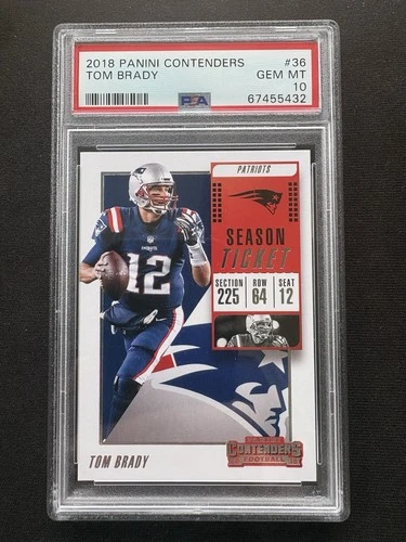 2018 Panini Contenders - Tom Brady #36 PSA 10