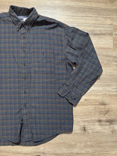 🔥Vintage 20X By Wrangler Made In USA Heavy Twill Single Stitch Plaid Button Up - Picture 2 of 6