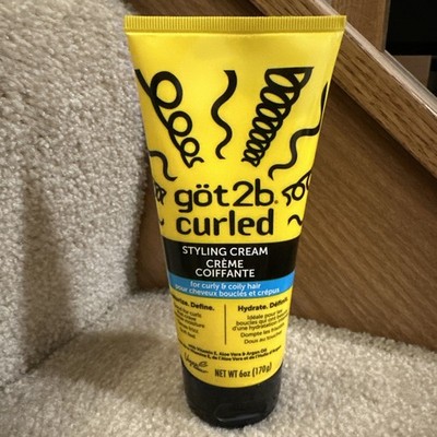 got2b Curled Styling Cream, 6oz | for Curly & Coily Hair | Tames Frizz | Vegan
