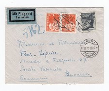 List Poczta lotnicza z Wiednia 1 do București Bukareszt 1930