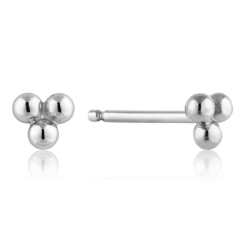Ania Haie Triple Ball Studs Silver E002-01H - Picture 1 of 3