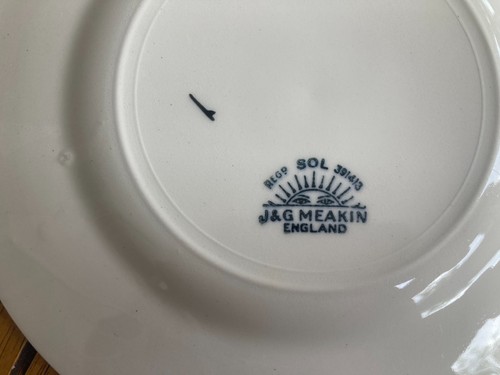 Piattini e piatti tazze da tè vintage Art Deco J & G Meakin SOL da collezione rari - Foto 5 di 5