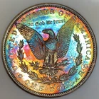 1882 S MORGAN DOLLAR! UNREAL RAINBOW REVERSE! PROOF LIKE PL+WHEEL MARK NR #64815