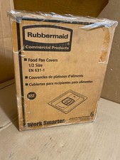 Rubbermaid Food Pan Covers 1/2 Size EN631-1 FG128P23CLR Box of 6