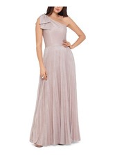 XSCAPE Womens Pink Bow Sleeveless Full-Length Prom Fit + Flare Dress 8