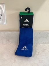 New Adidas Aero Ready Baseball Over The Calf Compression Socks Blue Size 5-8.5