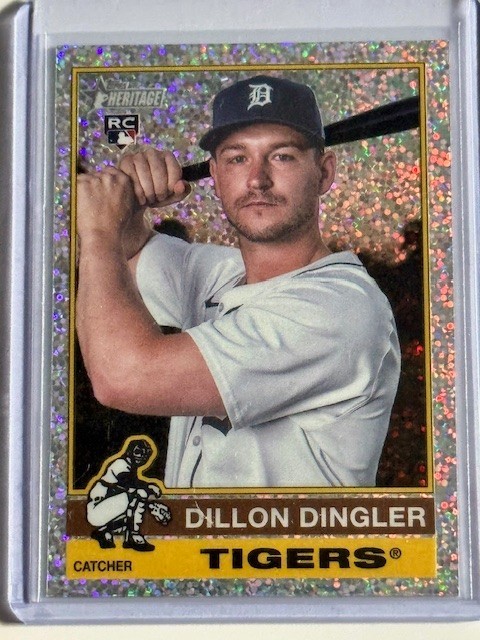 2025 Topps Heritage #130 Chrome Silver Sparkle Refractor - Dillon Dingler (RC)