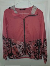 Girls The North Face Windbreaker Jacket L Large 14 / 16 Pink Zip Up Hoodie