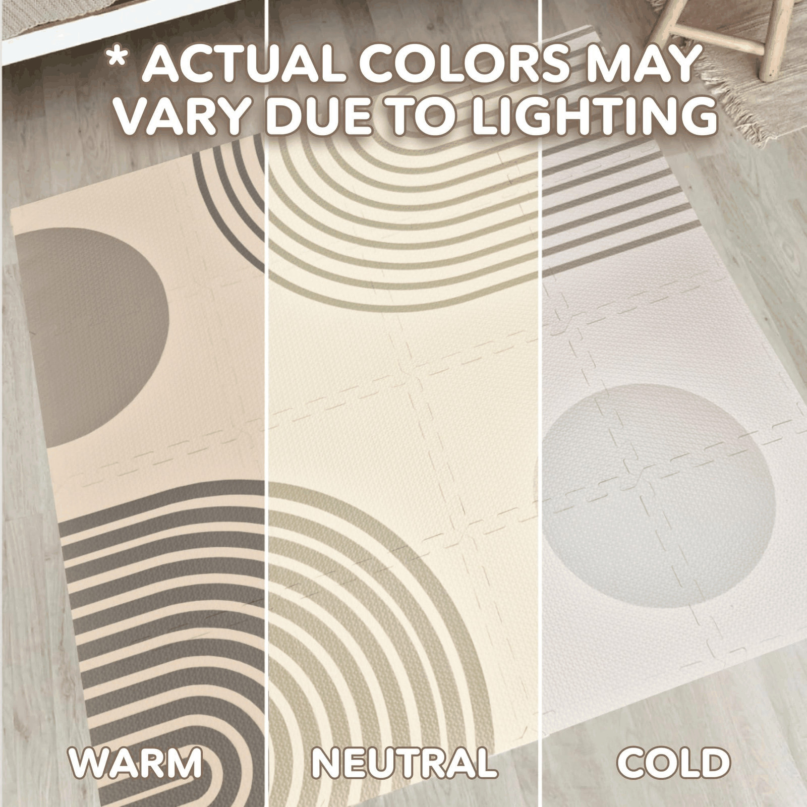 Soft EVA Foam Puzzle Play Mat for Babies and Kids for Floor Size 47x47''