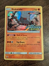 Stakataka SM180 Unbroken Bonds Holo Rare Prerelease Promo Pokemon Card on eBay