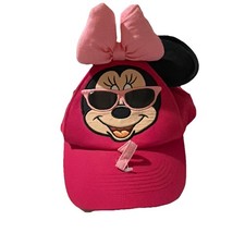 Walt Disney World Hot Pink Minnie Mouse Adjustable Baseball Cap Hat Toddler Girl